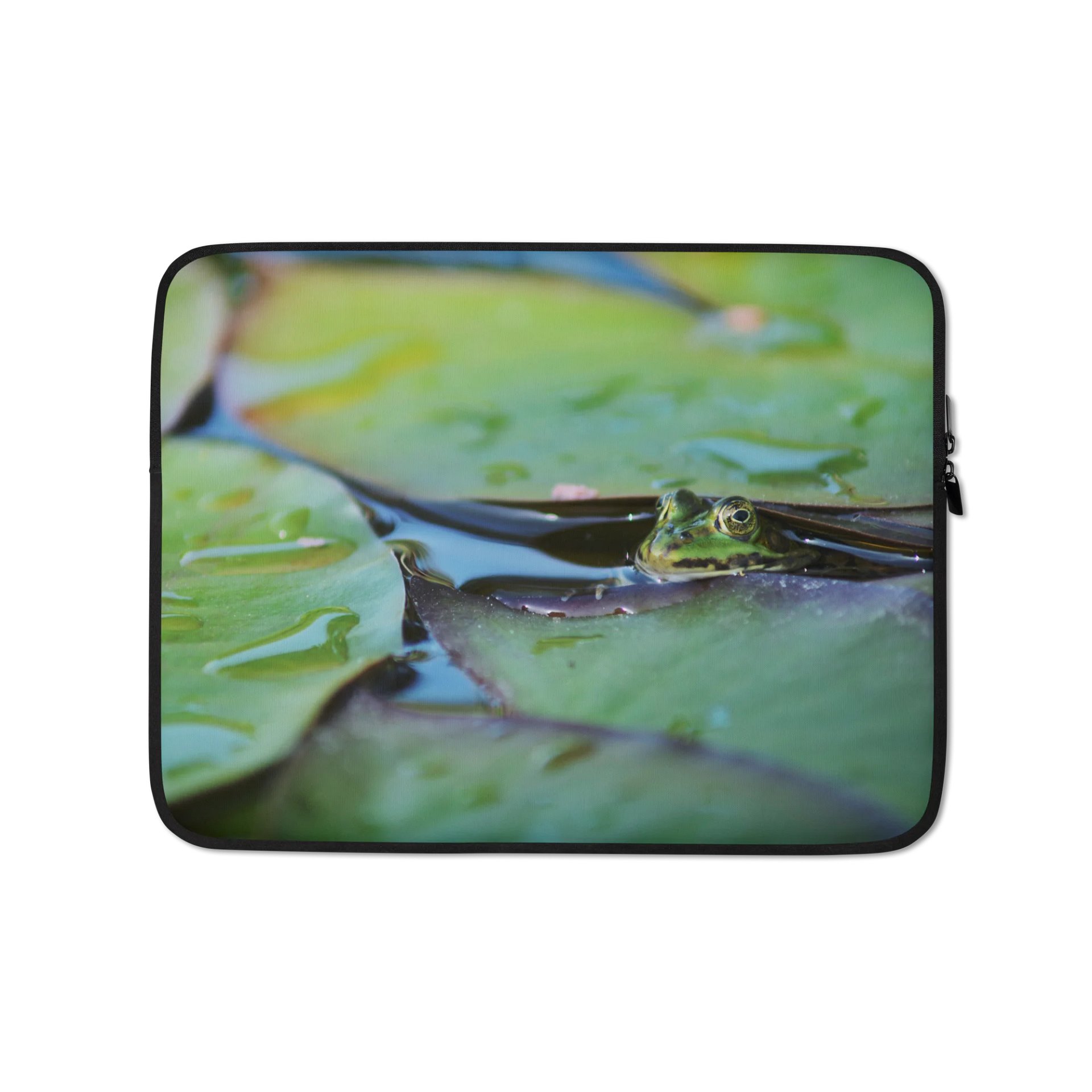 Laptop sleeve - Frog under lily pad product image (1)