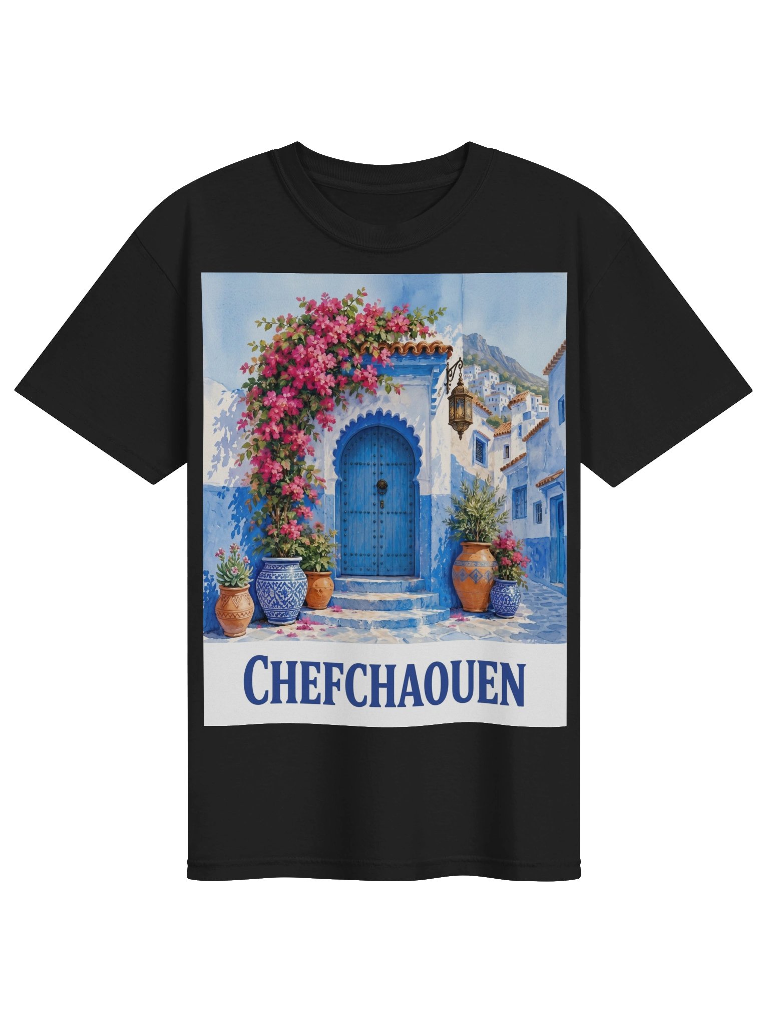 Chefchaouen Blue Door T-Shirt product image (1)