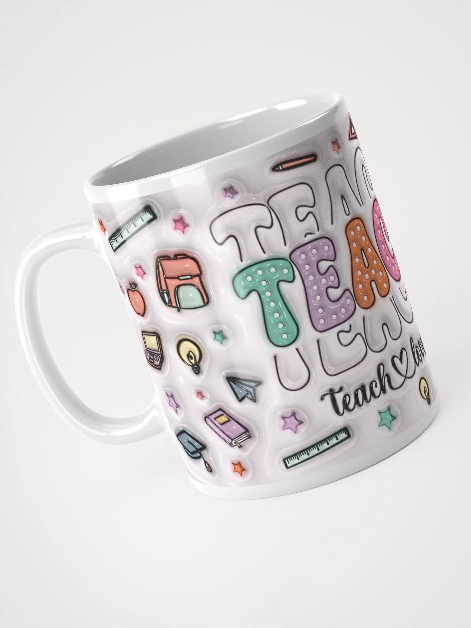 Teach Love Inspire Teacher Inflated Design Mug product image (2)