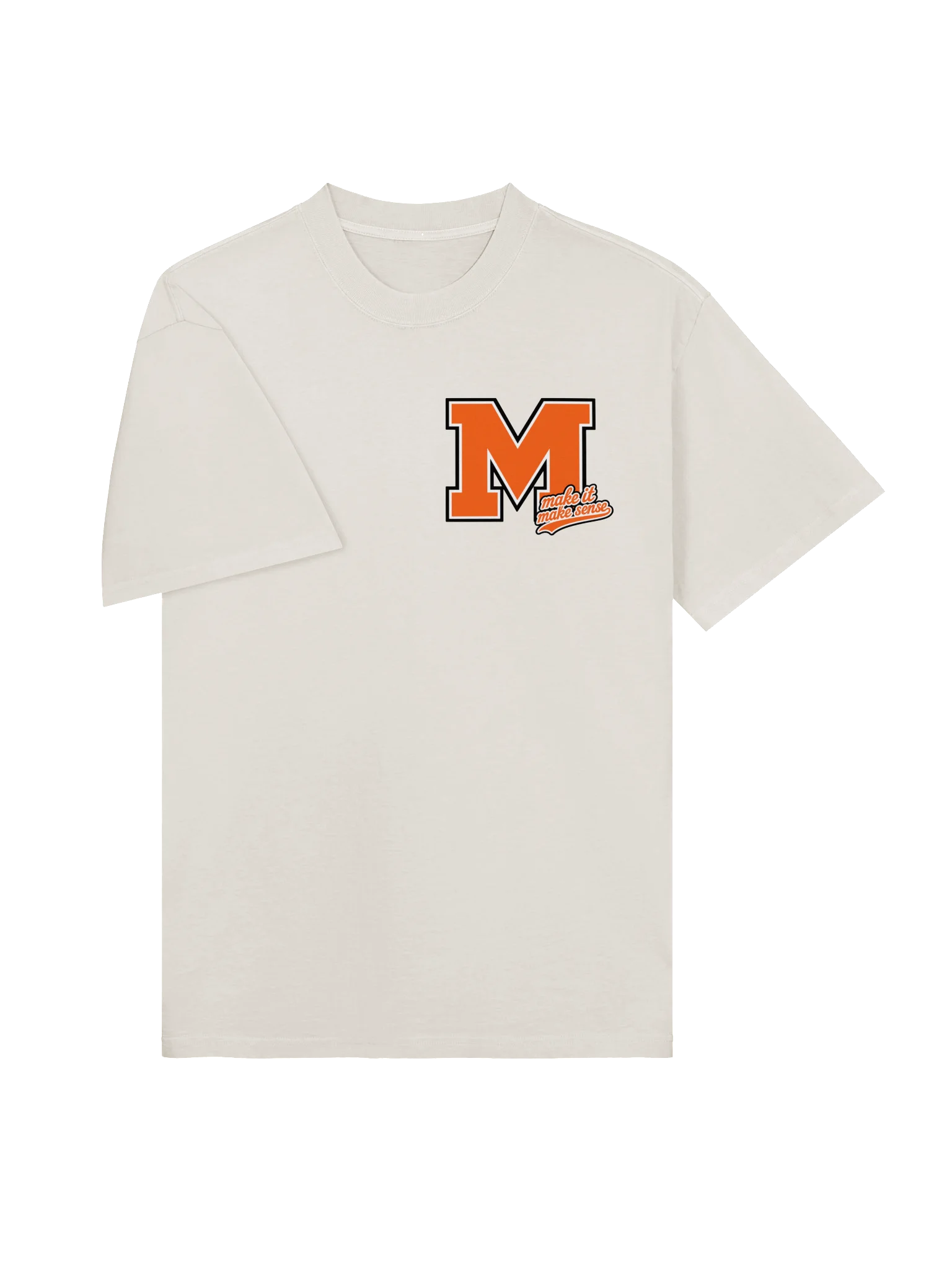 Make It Make Sense Orange Oversized Tee product image (3)