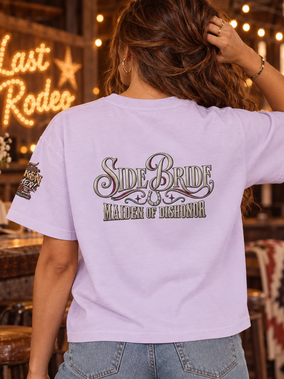 Funny Bachelorette Party Shirt — Side Bride, Maiden of Dishonor Tee | Broken Women!™ product image (1)