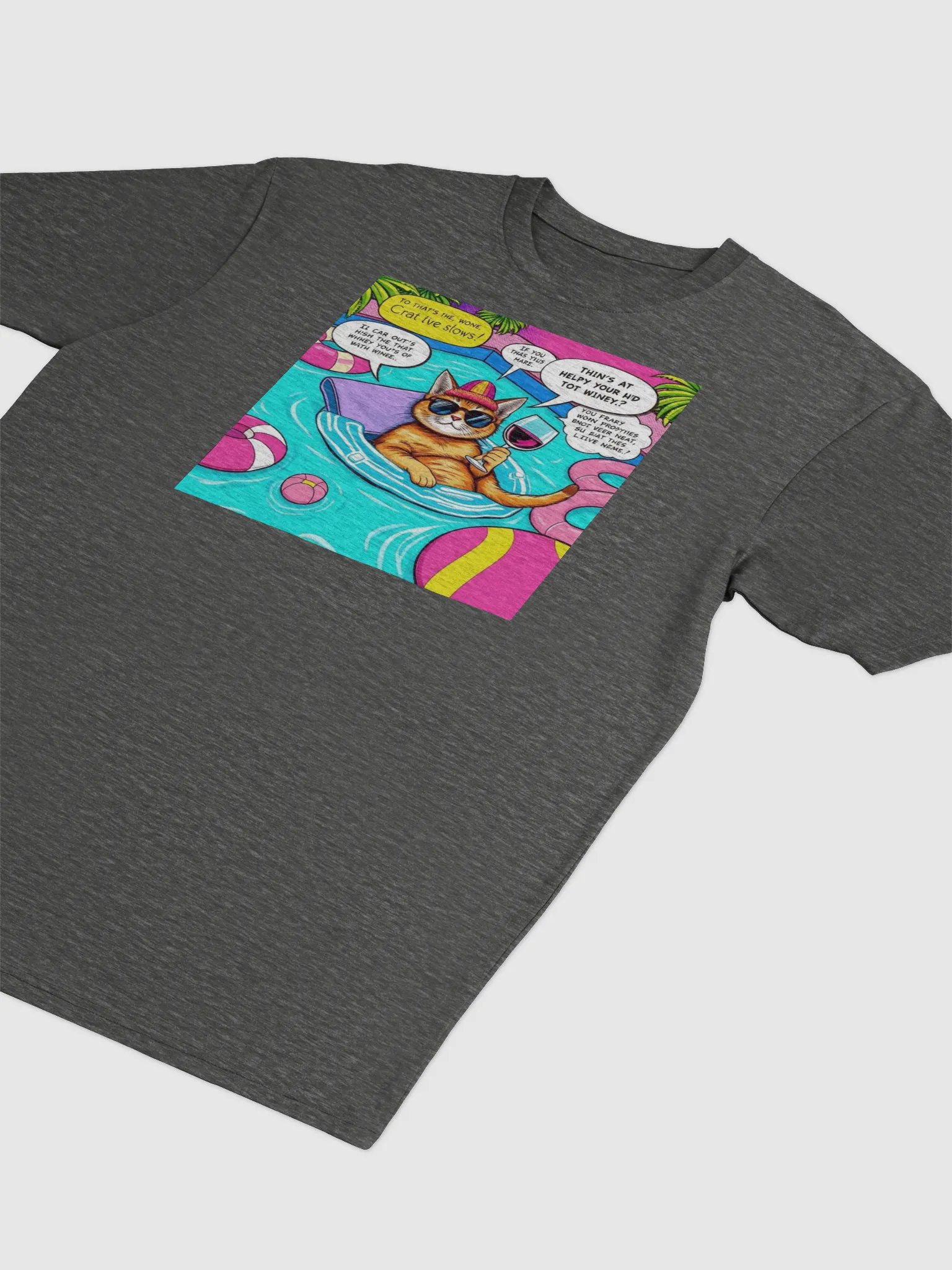 Wine Cat Pool Day Tee product image (47)
