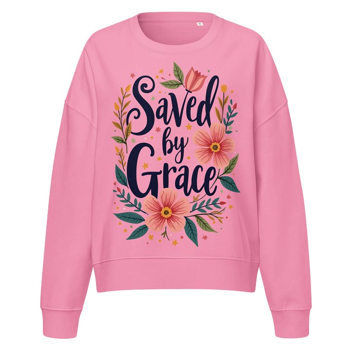 Saved By Grace Women's Organic Crewneck Sweatshirt product image (1)