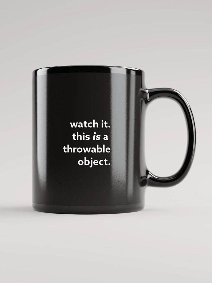 Probable Weapon Mug, all black product image (1)
