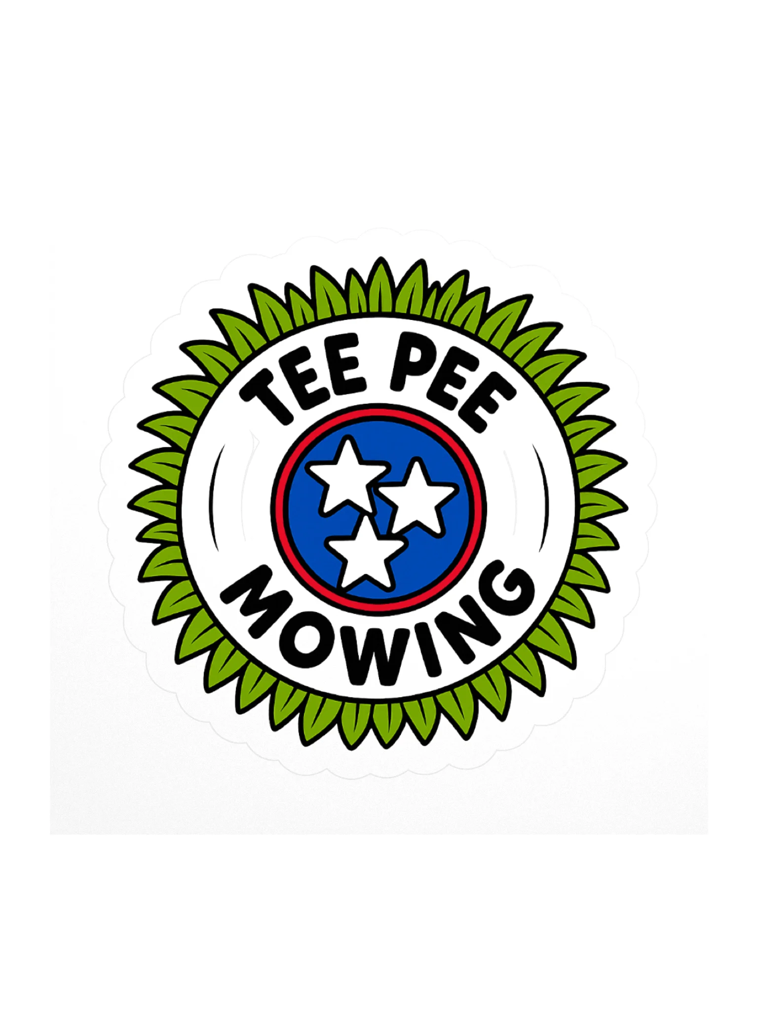Tee Pee Mowing Sticker product image (1)