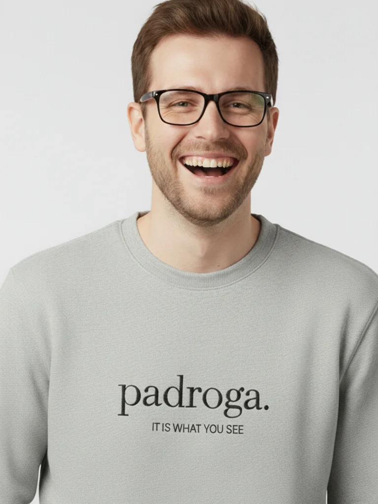 padroga. essentials gray embroidered logo product image (2)