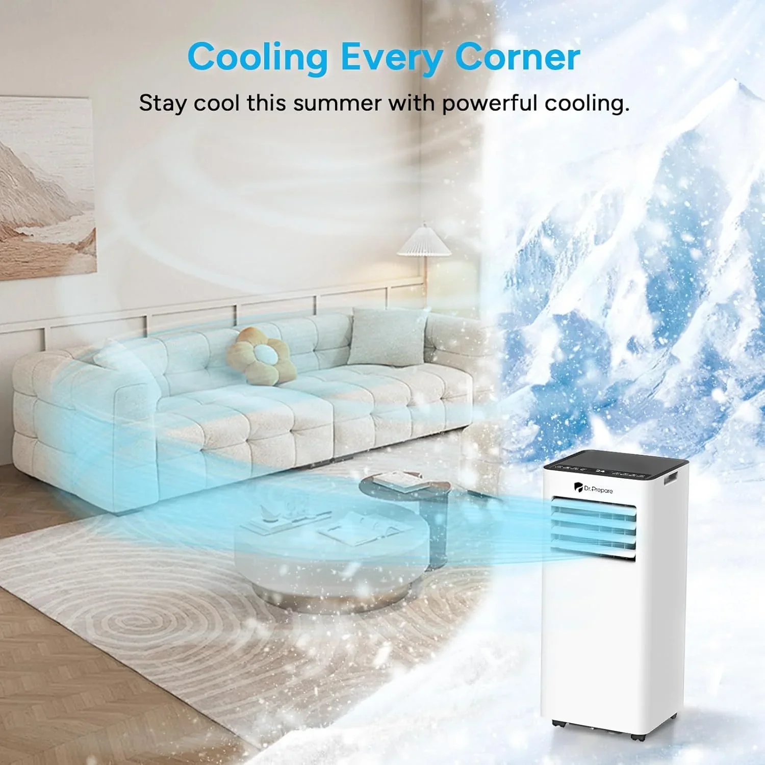 9000 BTU Portable Air Conditioner with WiFi, Dehumidifier & Fan Function product image (6)
