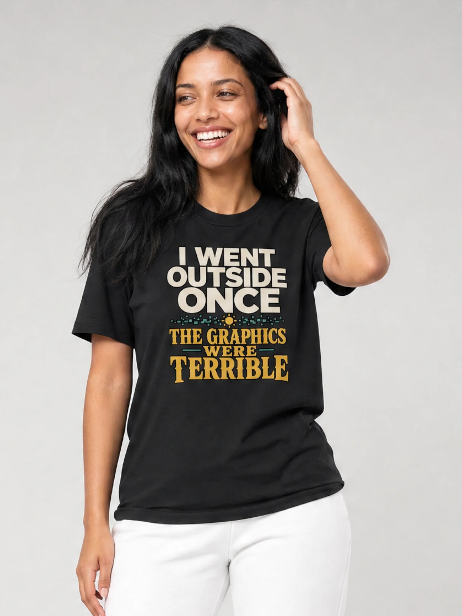 I Went Outside Once Graphic T-Shirt product image (1)