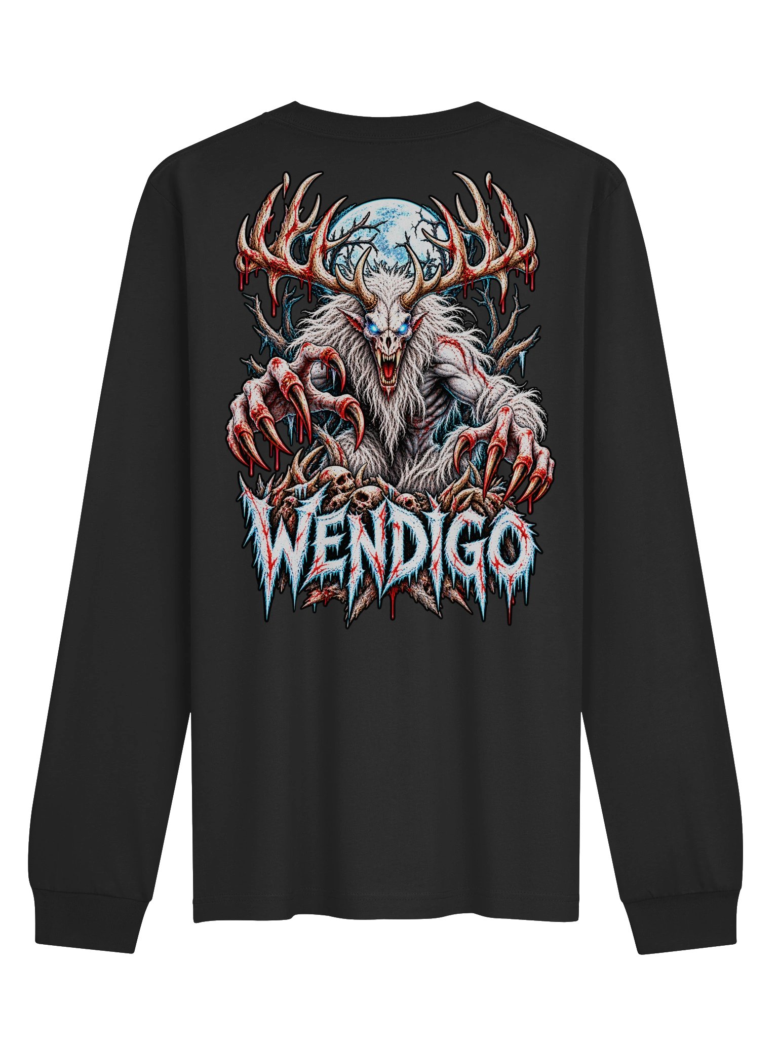 Wendigo: Curse of the North – Back Print Long Sleeve Shirt product image (2)
