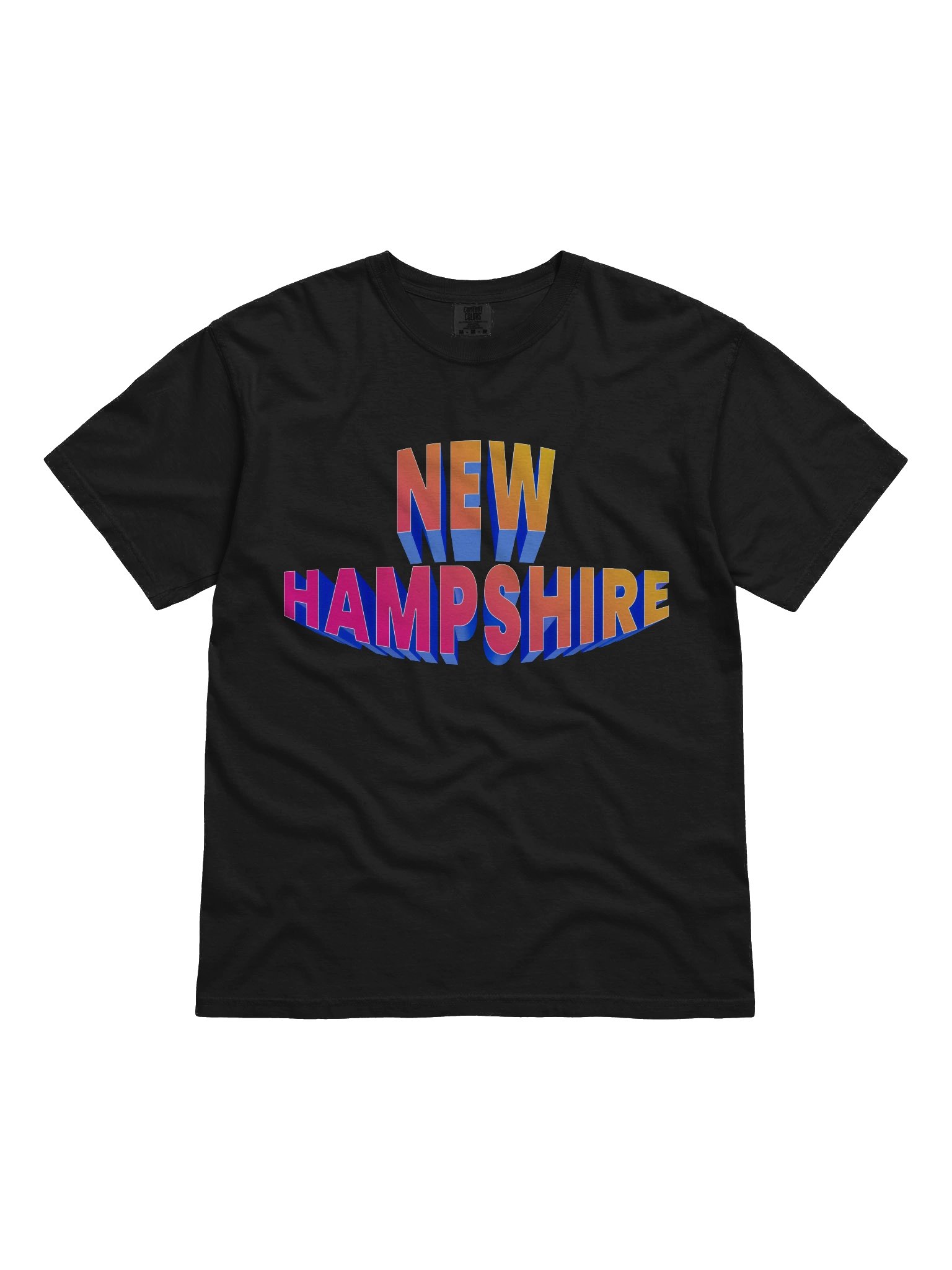 NEW HAMPSHIRE 3D Retro Text Tee product image (1)