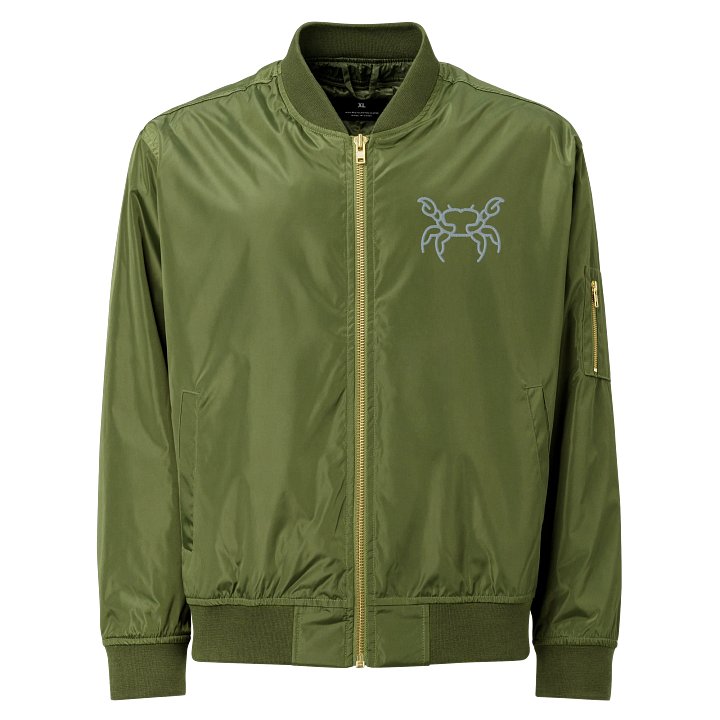 Stylish Silhouette Crab Bomber Jacket product image (2)