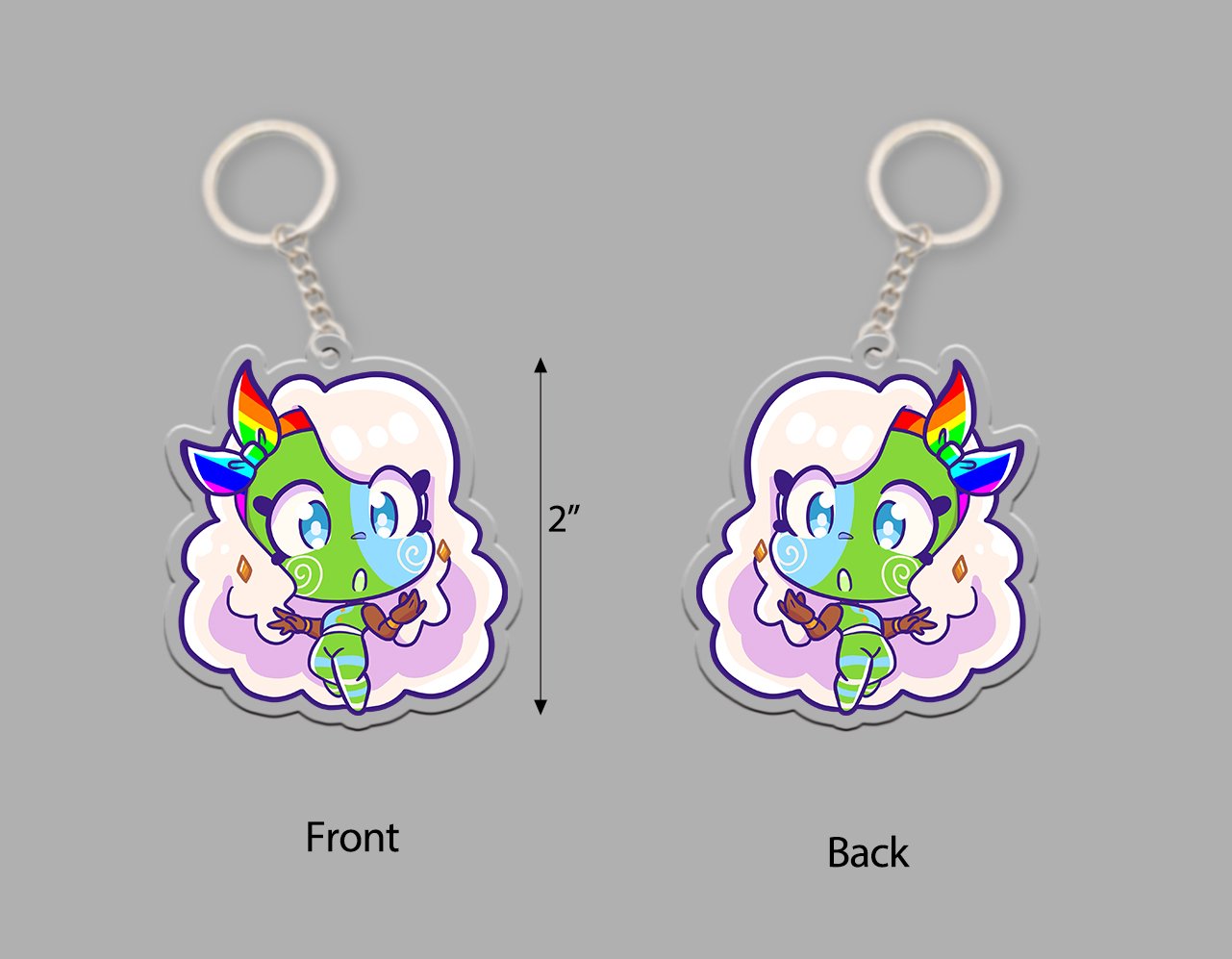 Earth - Chibi Keychain [PRE-ORDER] | Lunar and Earth Show Shop
