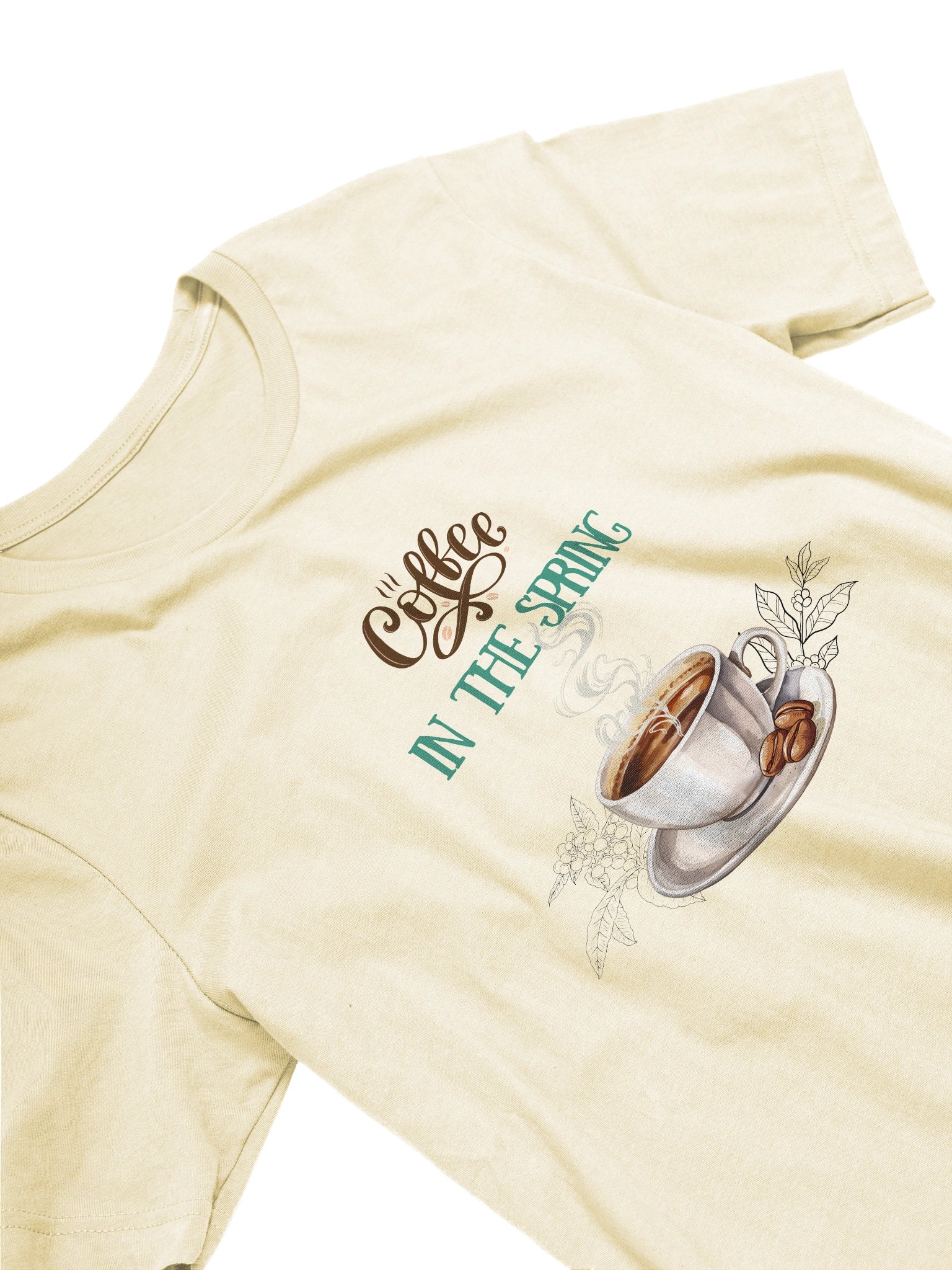 "Coffee In Spring" Yellow T-shirt product image (2)