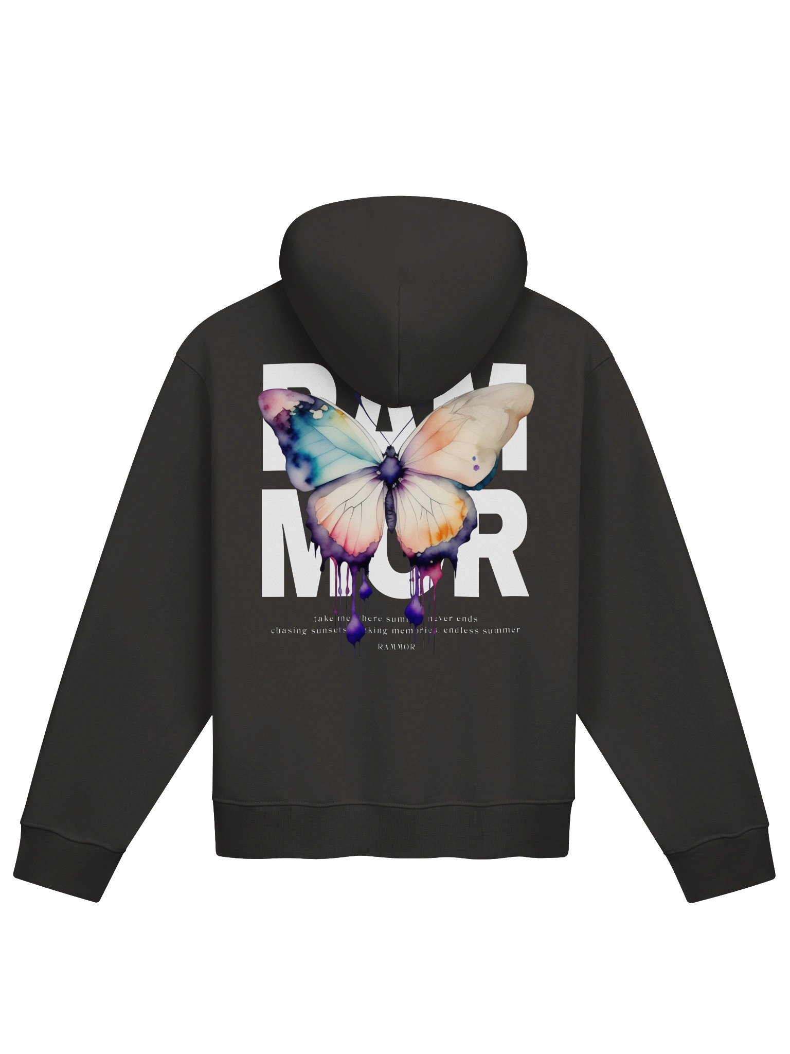 Butterfly Oversized Hoodie Black / Maroon / Forest product image (25)