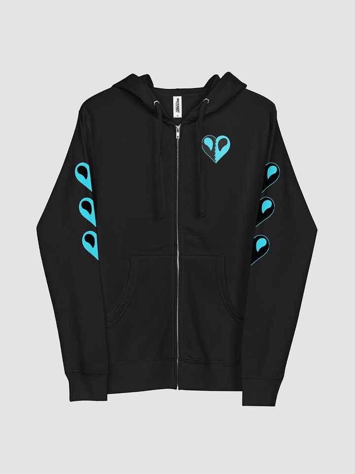 Zip Up Hoody Covered Sleeved Stitched Heart Edition product image (2)