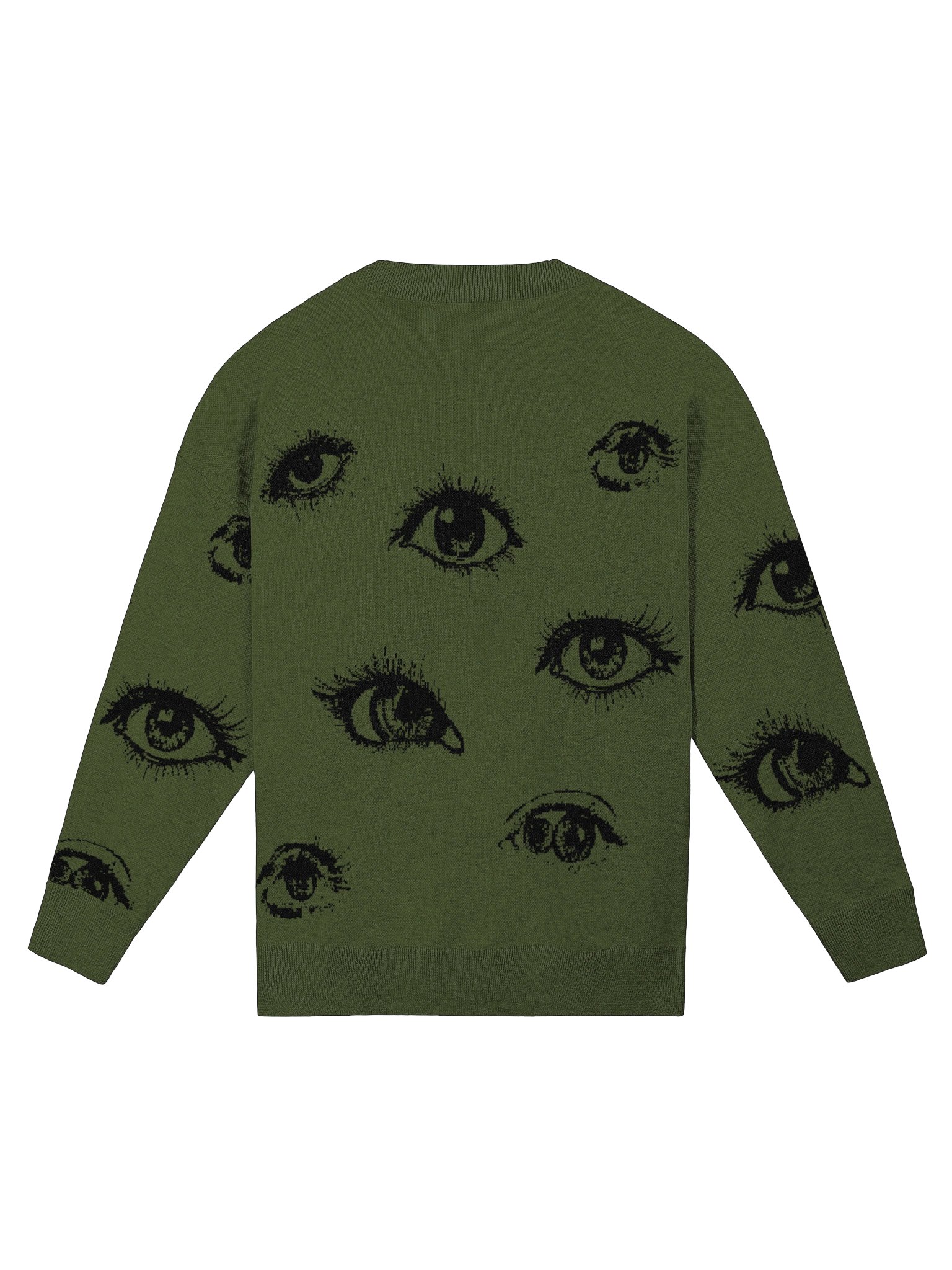 I see you - Relaxed Fit Crewneck Sweater in Olive product image (2)