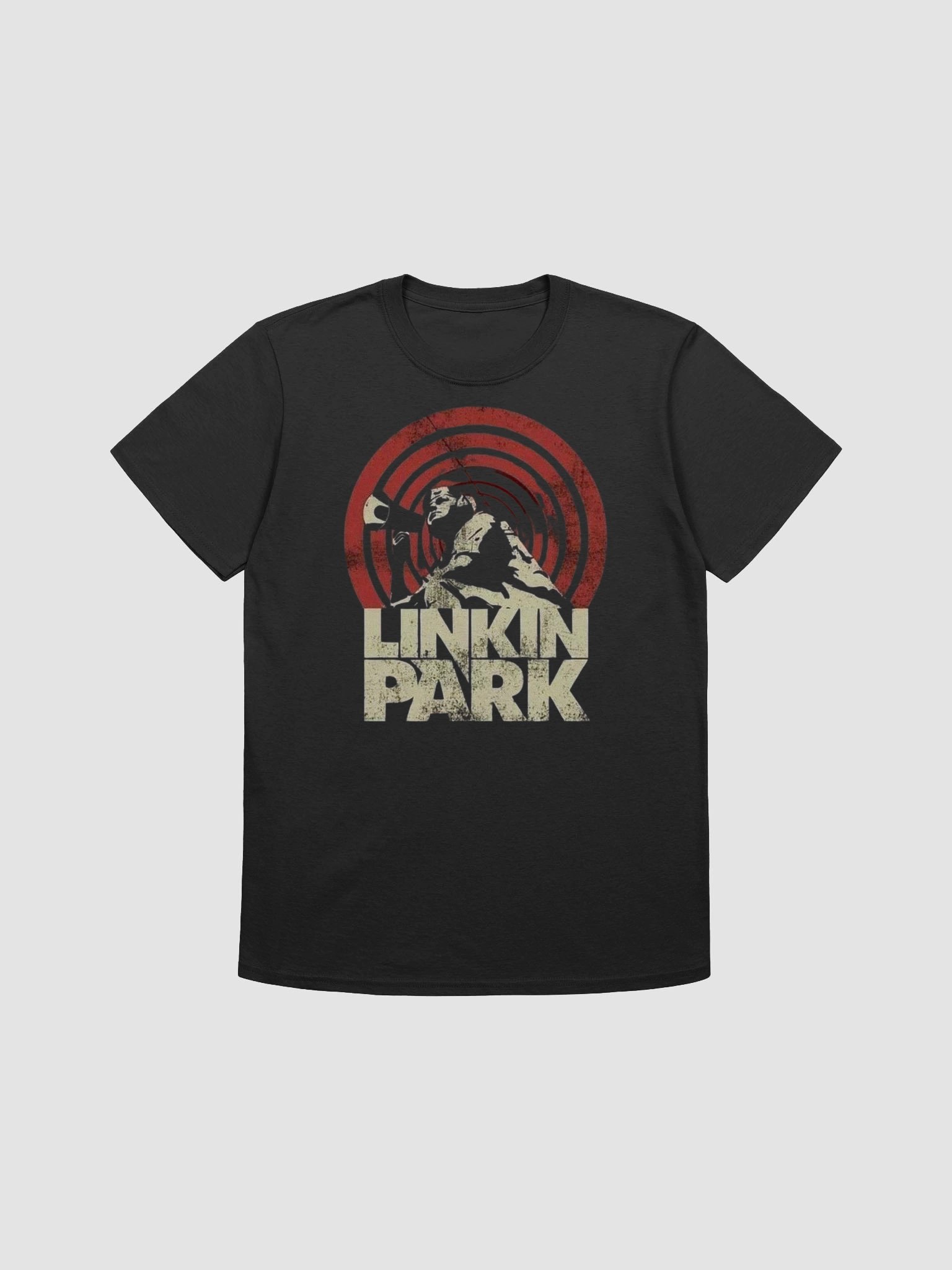 Linkin Park Hybrid Theory T-Shirt | Red Signal Circle Vocalist Graphic | Nu Metal Alternative Rock Icon Tee product image (1)