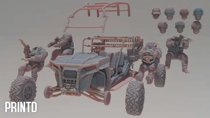MRZR Ultra light Desert Vehicle - Modern Warfare Wargame Hobby Resin Scale Models product image (2)