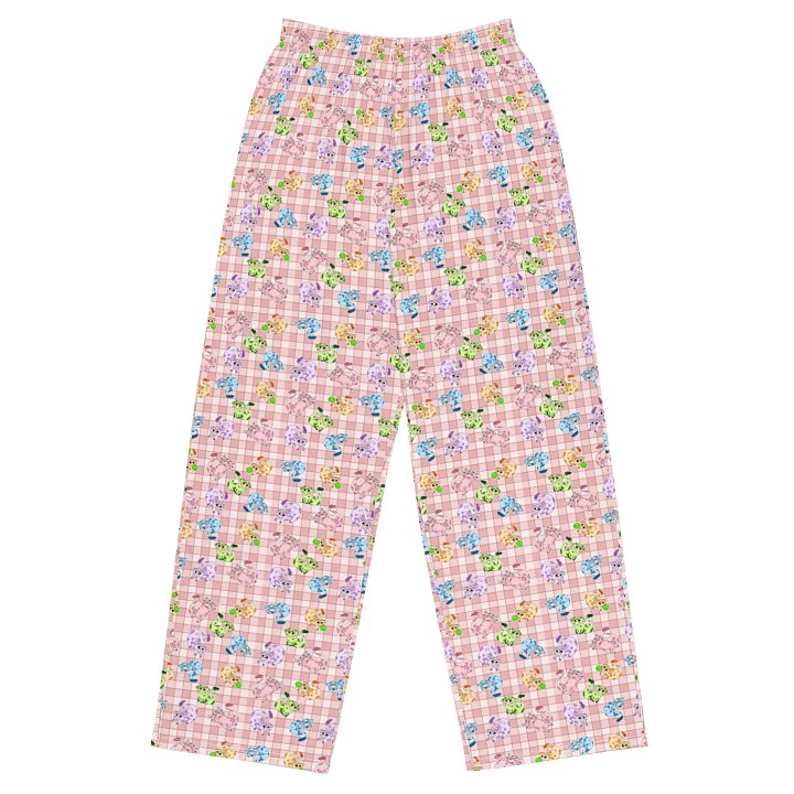 Pink "Eepy Bulbie and Buds" Unisex Wide Leg Pyjama Pants product image (1)