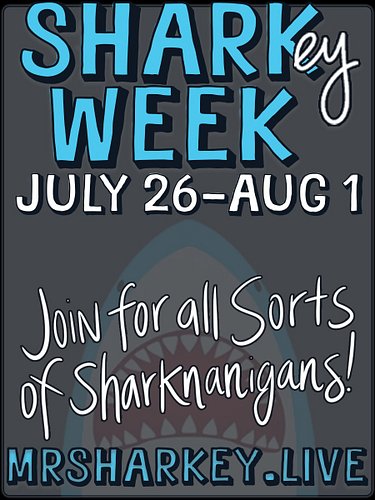 SHARK WEEK is almost here! Let’s have some fun, play some silly shark(ey) games, and maybe learn a little thing or two about ...