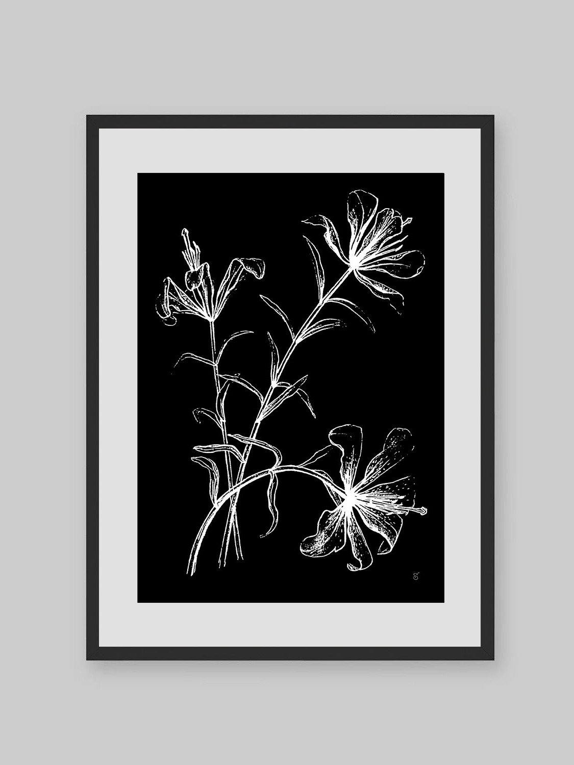 Ethereal Blooms Matte Poster - Wild Elegant Flowers Dark product image (9)