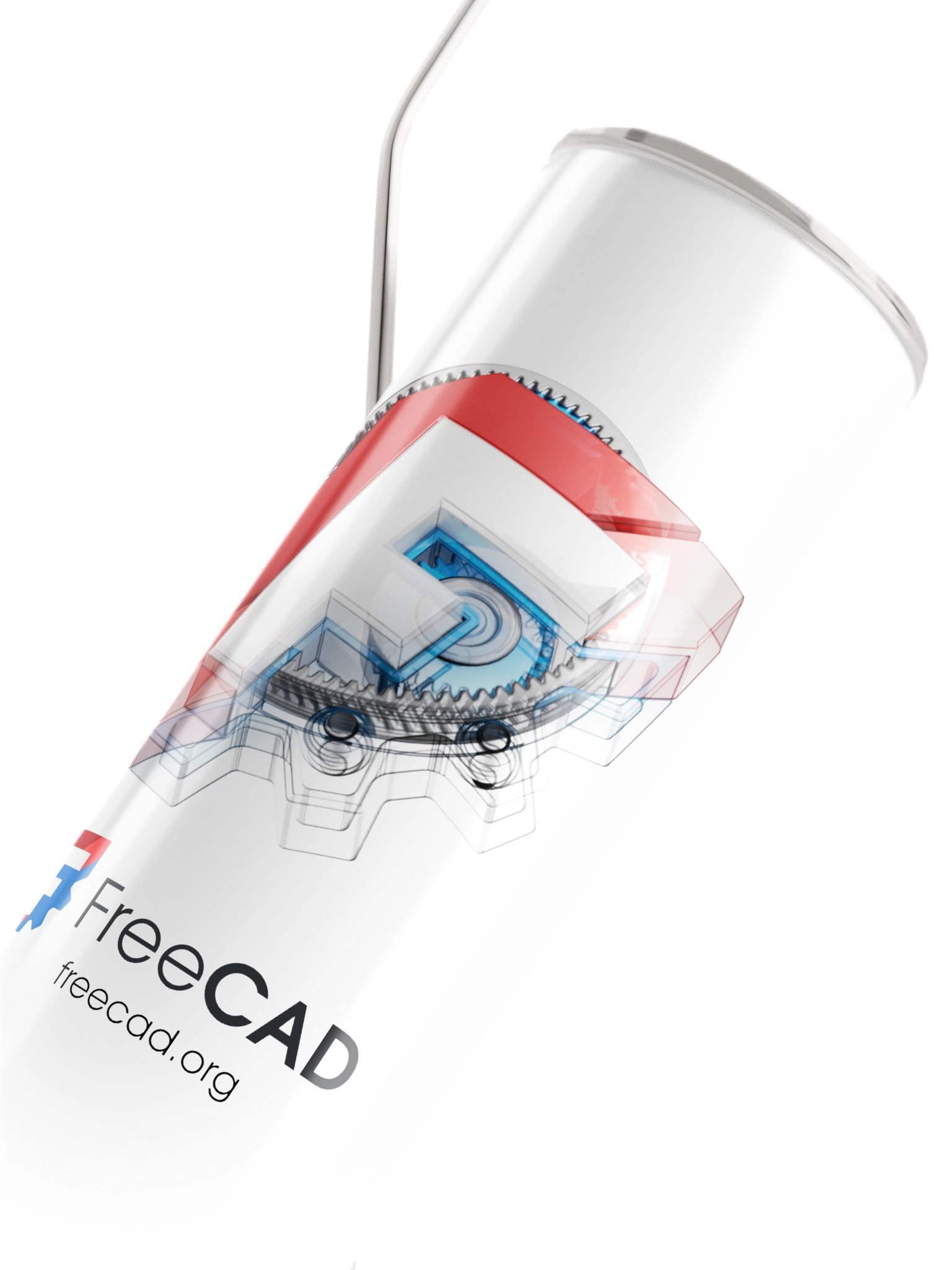 FreeCAD 2026 - Collectible Metal Tumbler - White product image (4)