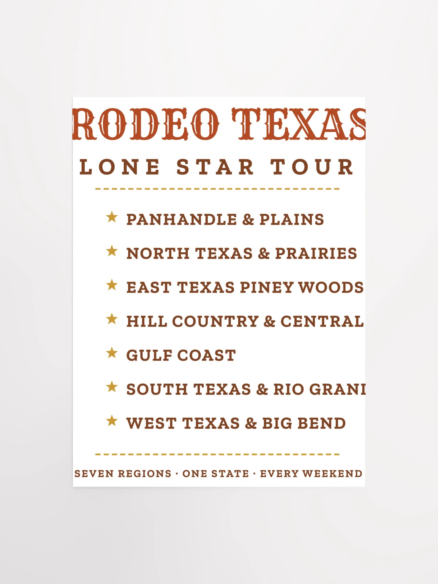 Lone Star Tour Poster product image (39)