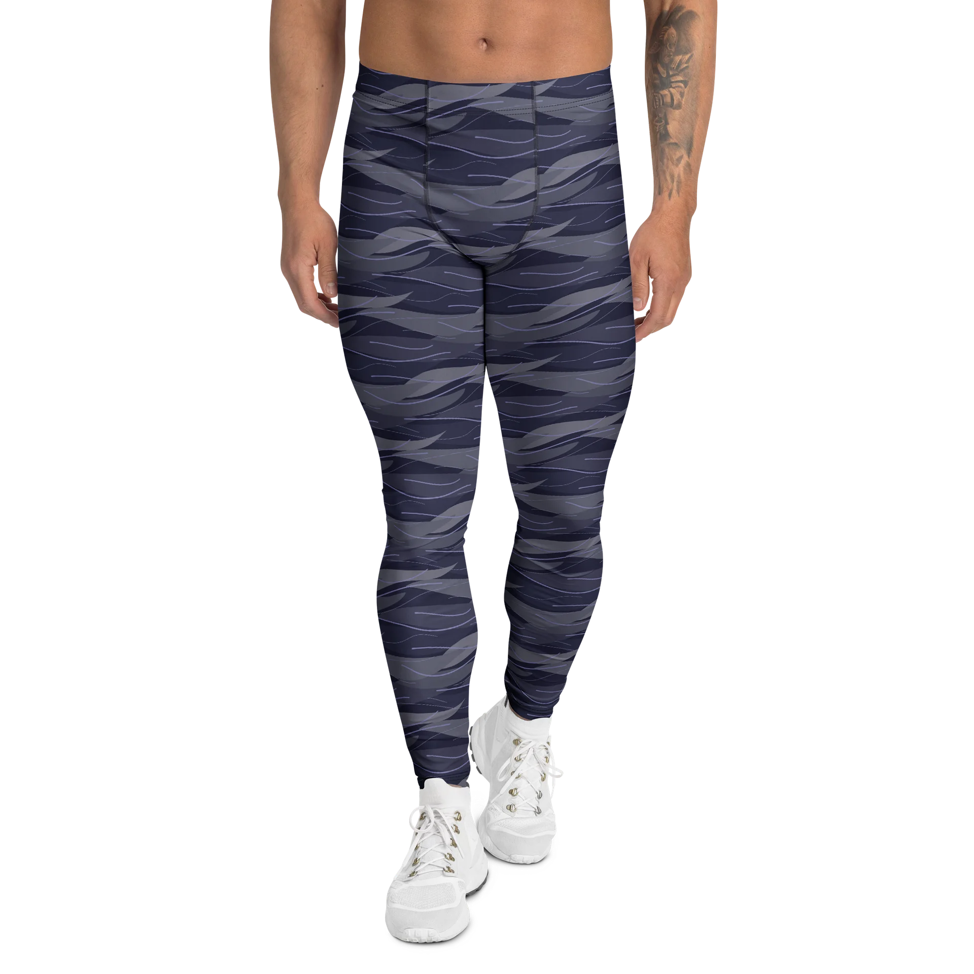 Colorful Modern Abstract Stripes Men's Leggings product image (1)