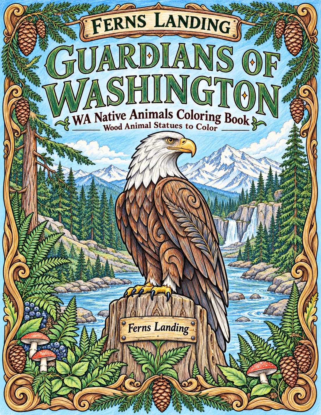 Guardians of Washington | Native Wildlife Coloring Book | Printable PDF Digital Download