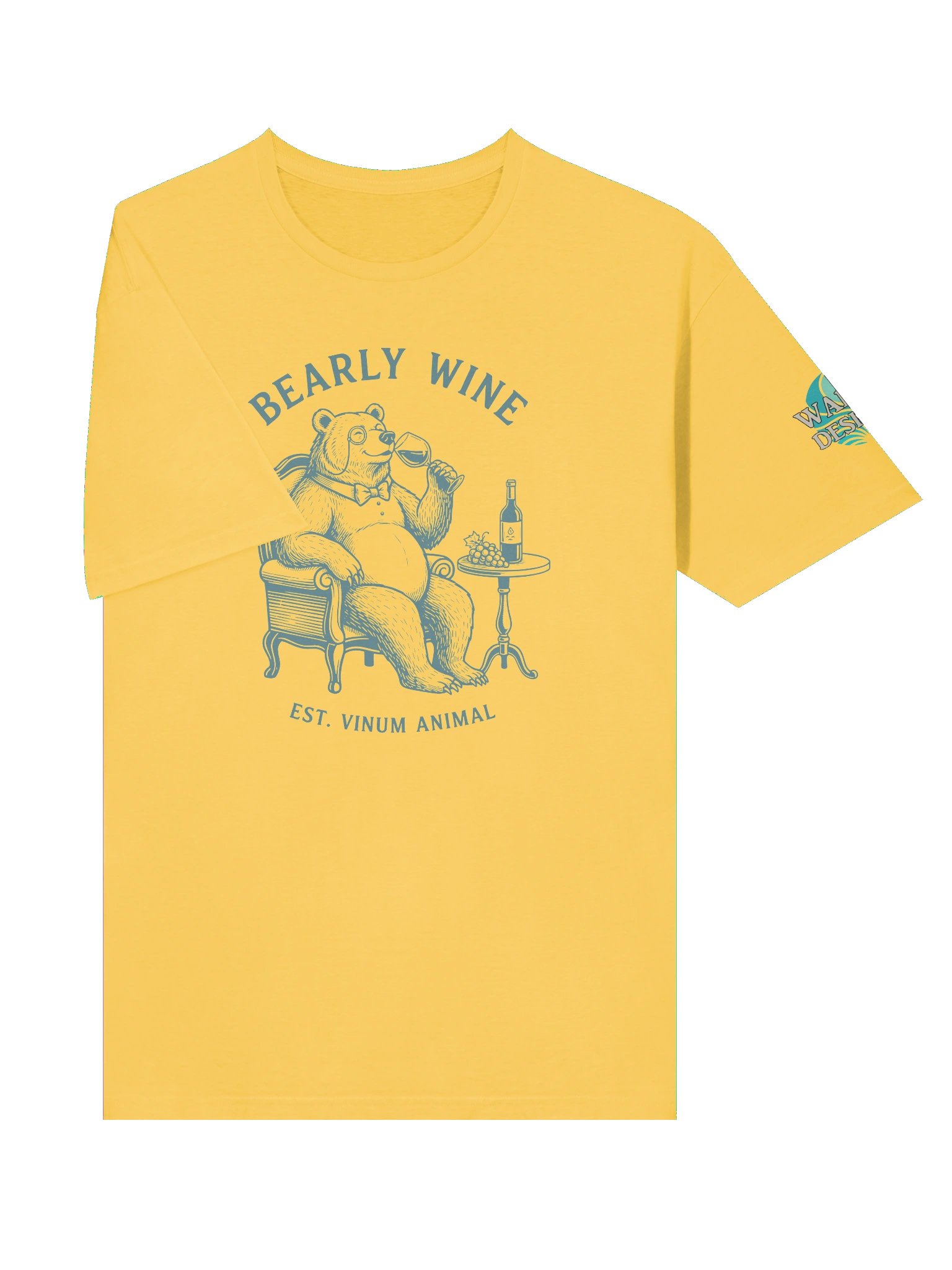 Bearly Wine Vintage Bear Drinking Wine Funny Pun Bar Art Tee product image (5)