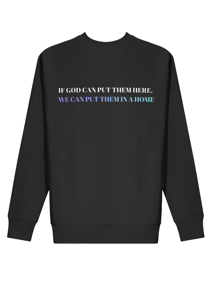 IF GOD CAN PUT THEM HERE, WE CAN PUT THEM IN A HOME SWEATSHIRT product image (2)