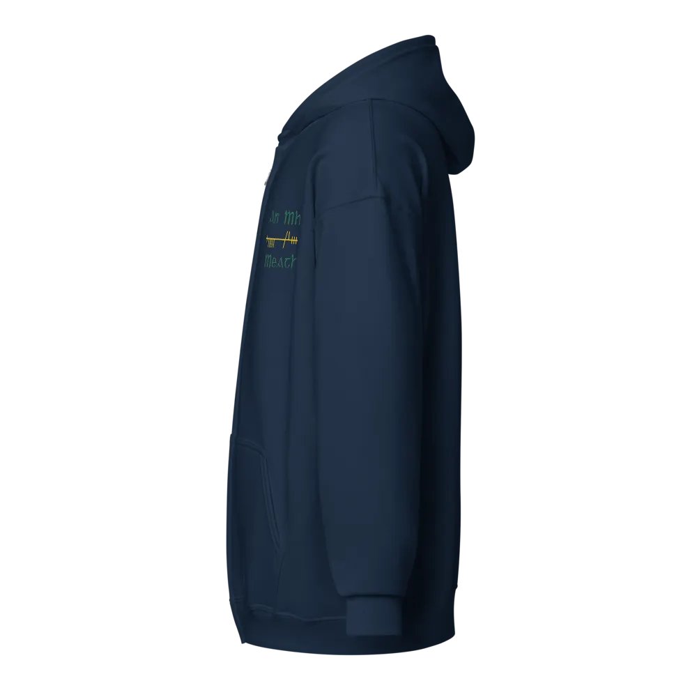 Meath/An Mhí Orthodox style Ogham embroidered Zip Hoodie product image (3)