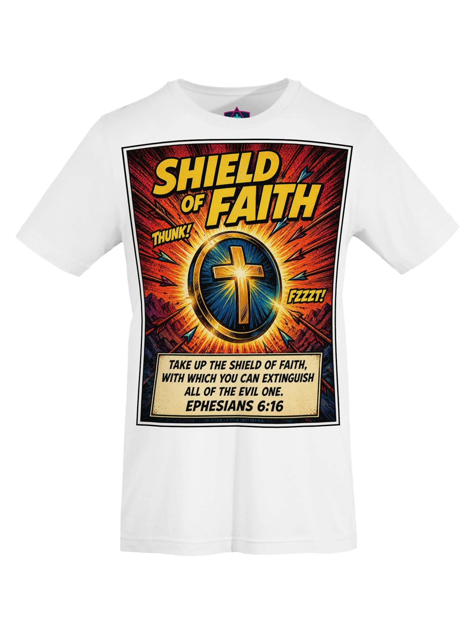 Shield of Faith - Unisex Christian Faith Comic Tee product image (1)