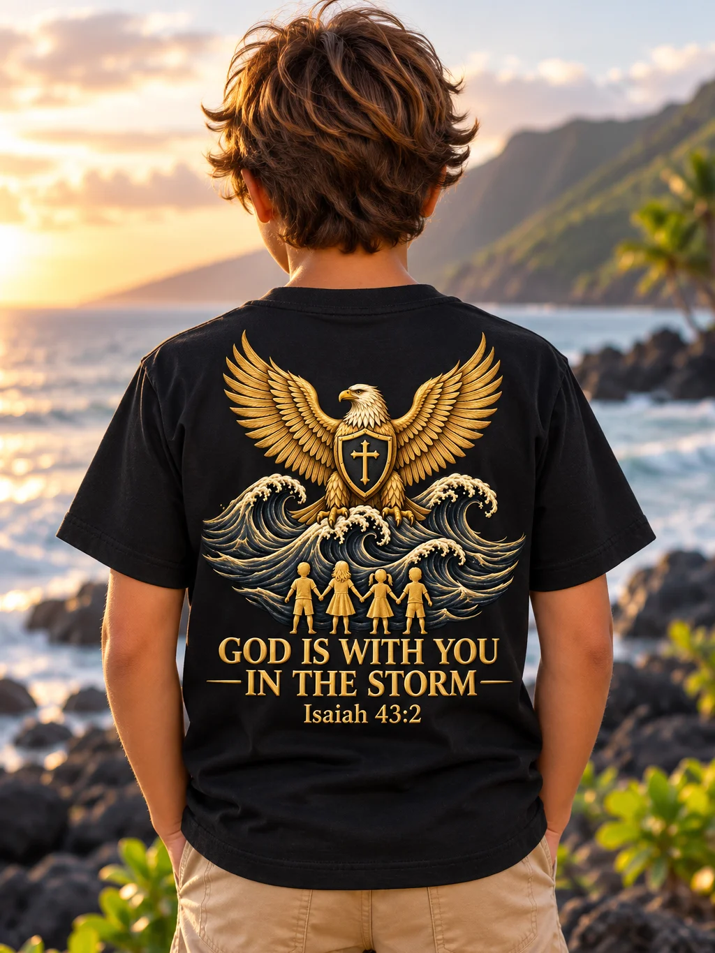 Golden Eagle T-Shirt — Isaiah 43:2 product image (1)
