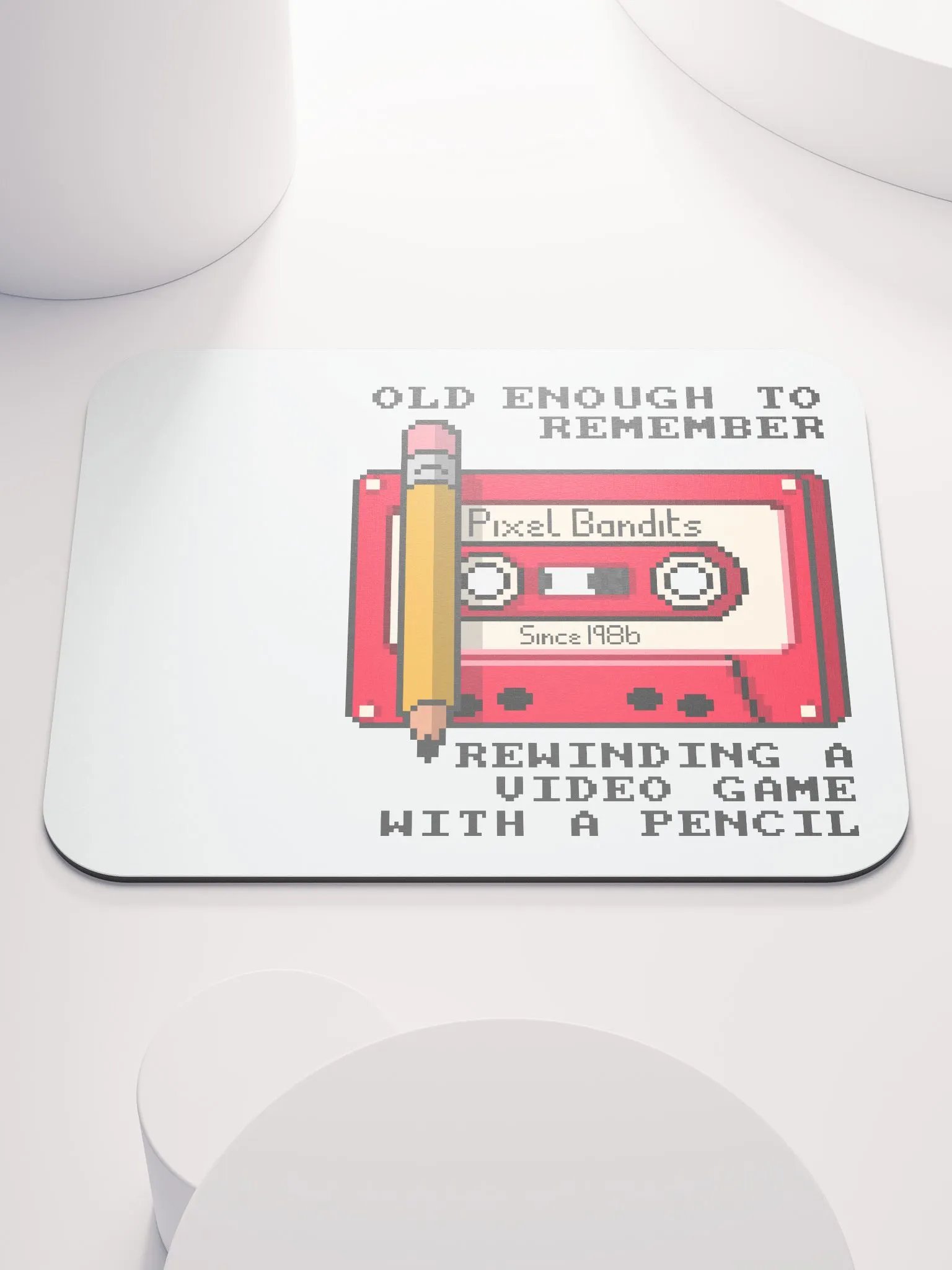 Retro Gaming Pencil Mouse Mat product image (1)
