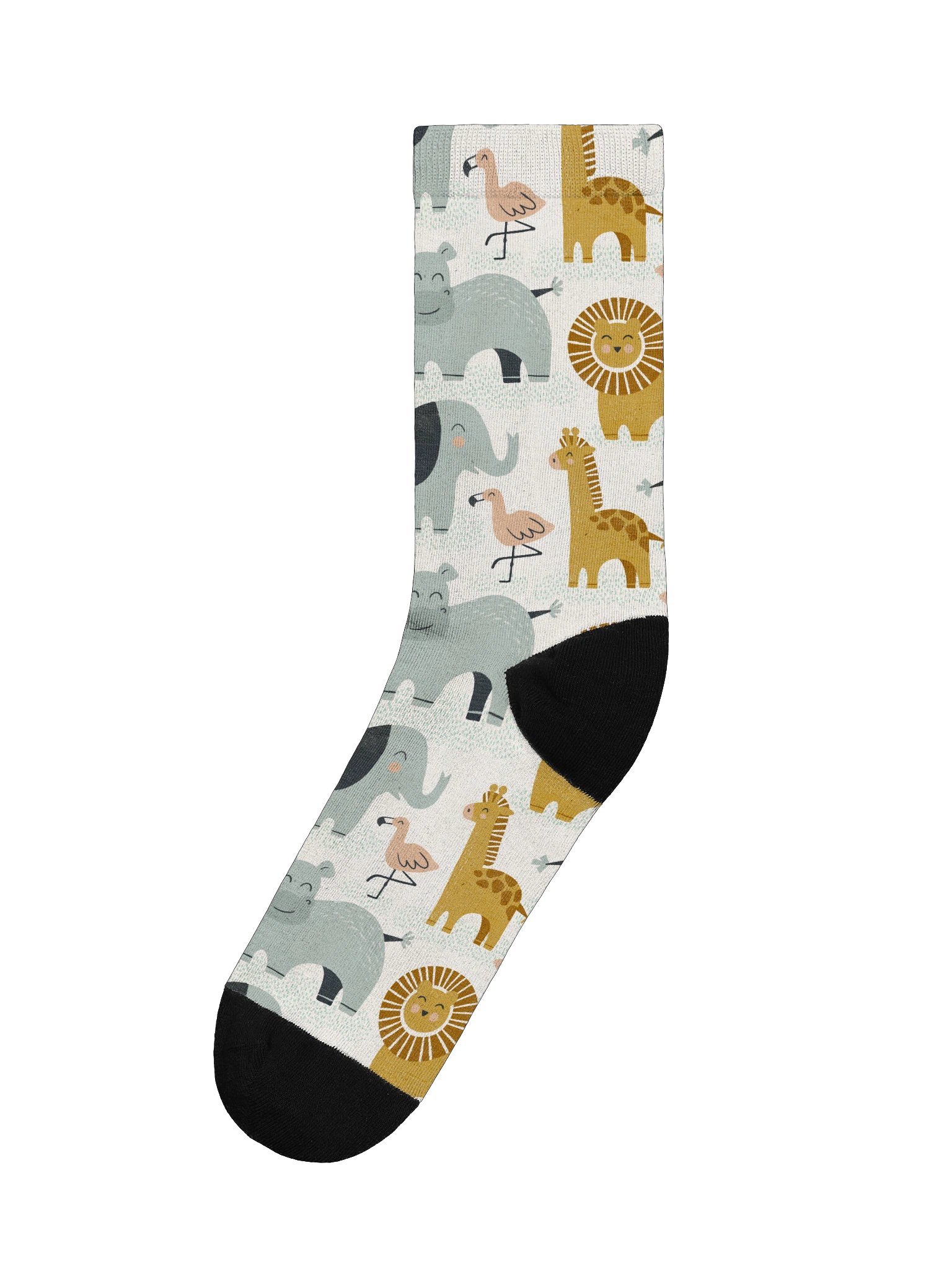 Retro Jungle Animals Premium Sustainable Crew Socks product image (1)