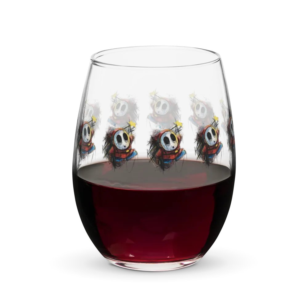 Shy Guy by StephyJ Stemless Wine Glass product image (7)