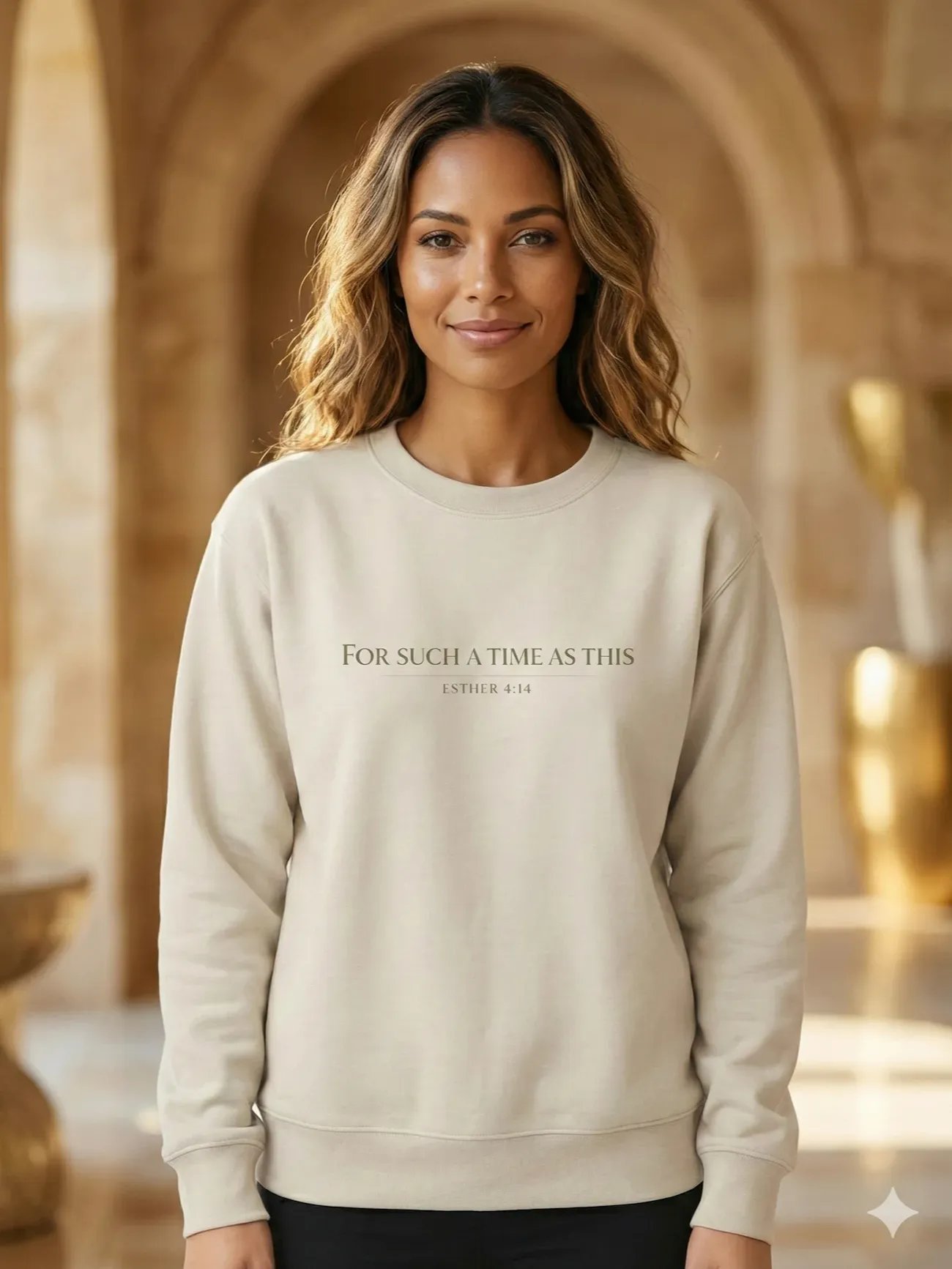 For Such A Time As This Sweatshirt | Esther 4:14 Premium Crewneck product image (1)