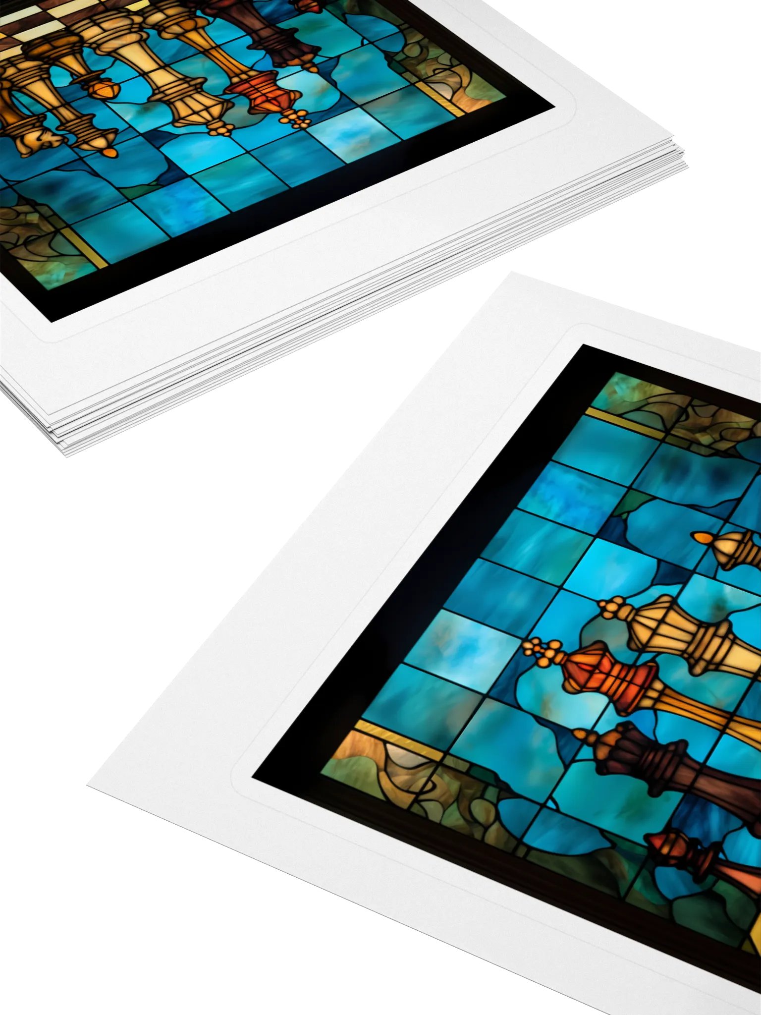 Royal Chess Stained Glass Kiss Cut Stickers product image (4)