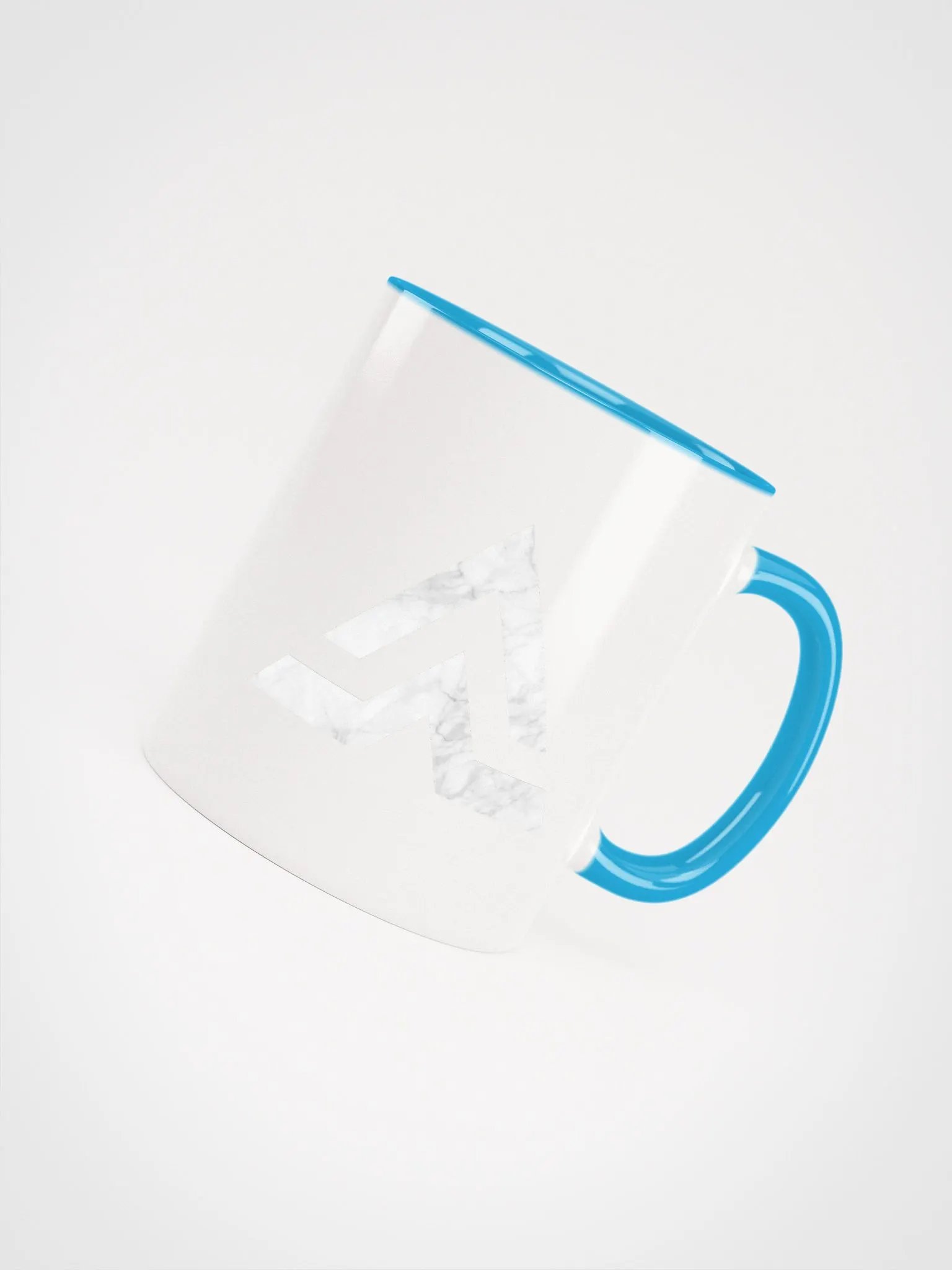 WHITE MARBLE & BLUE COFFEE CUP product image (4)