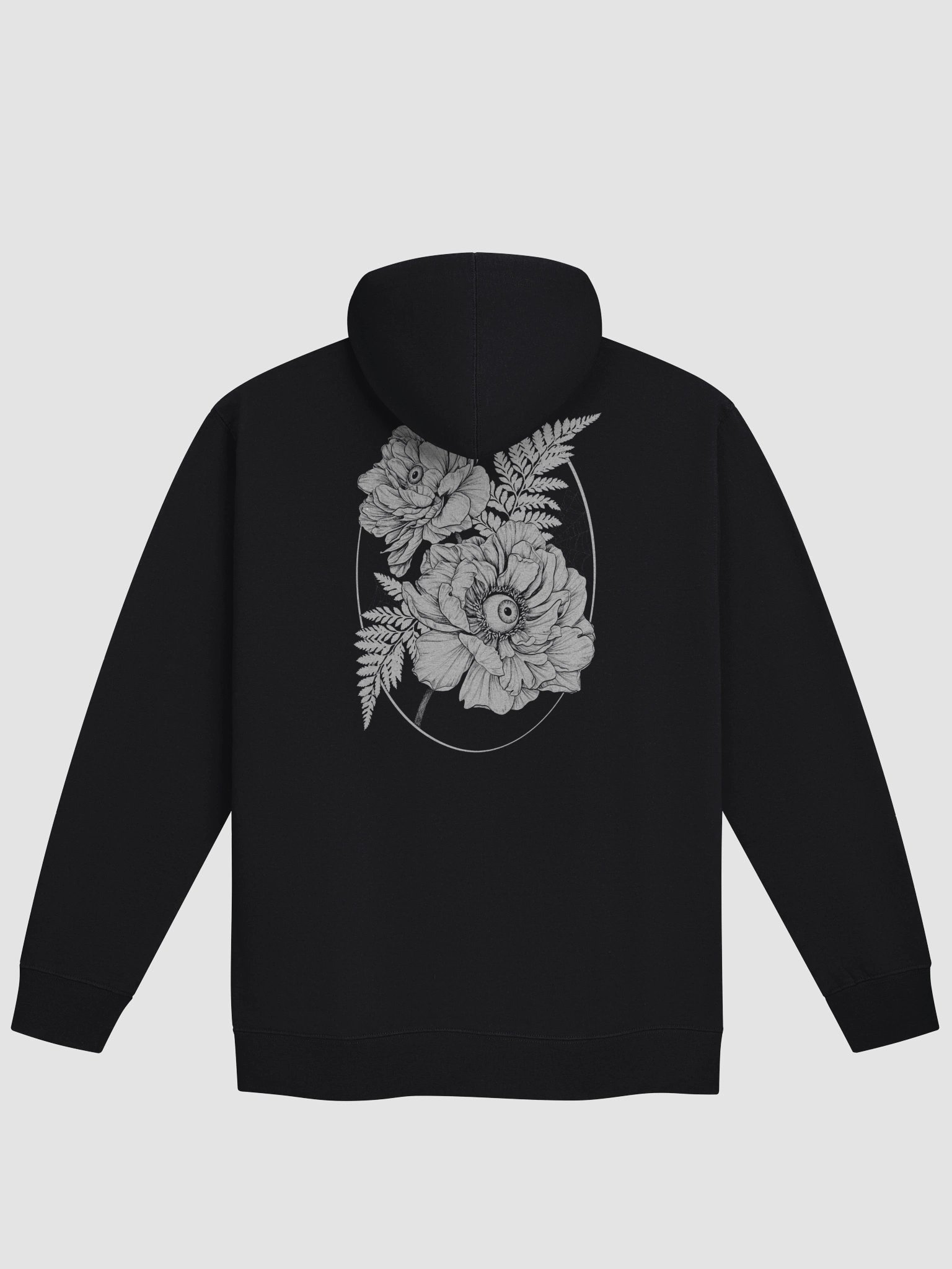 Gothic floral zip up hoodie product image (5)