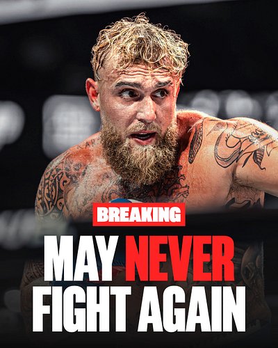 Jake Paul said there’s a “real possibility” he never gets cleared to fight again 😧

(via Ariel Helwani Show)