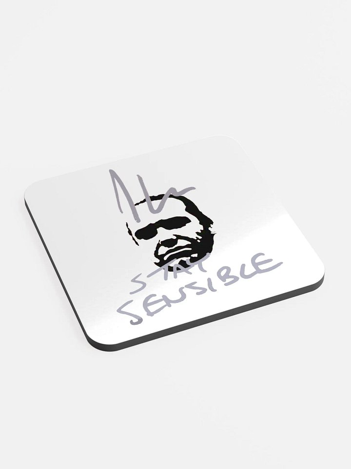 Jon Hare Stay Sensible Glossed Cork Coaster product image (2)