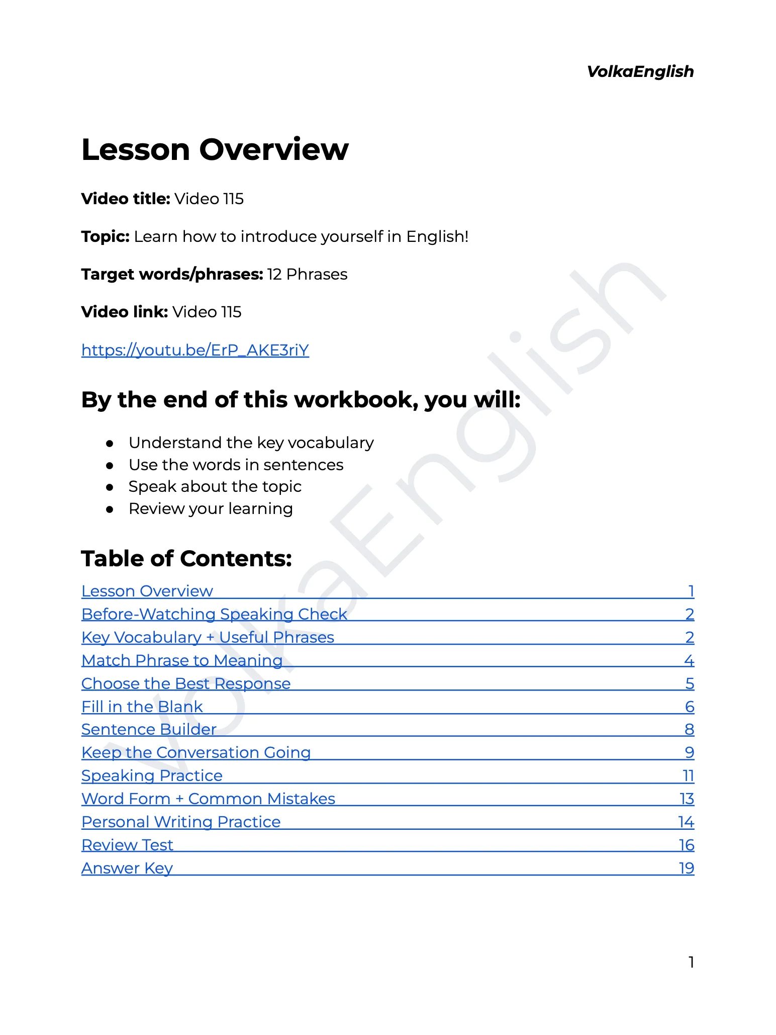 Video 115 Study Pack product image (2)