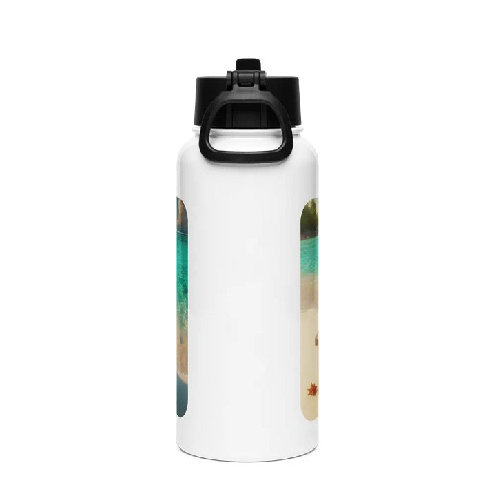 Tropical Paradise Stainless Steel Water Bottle | AI Design product image (2)