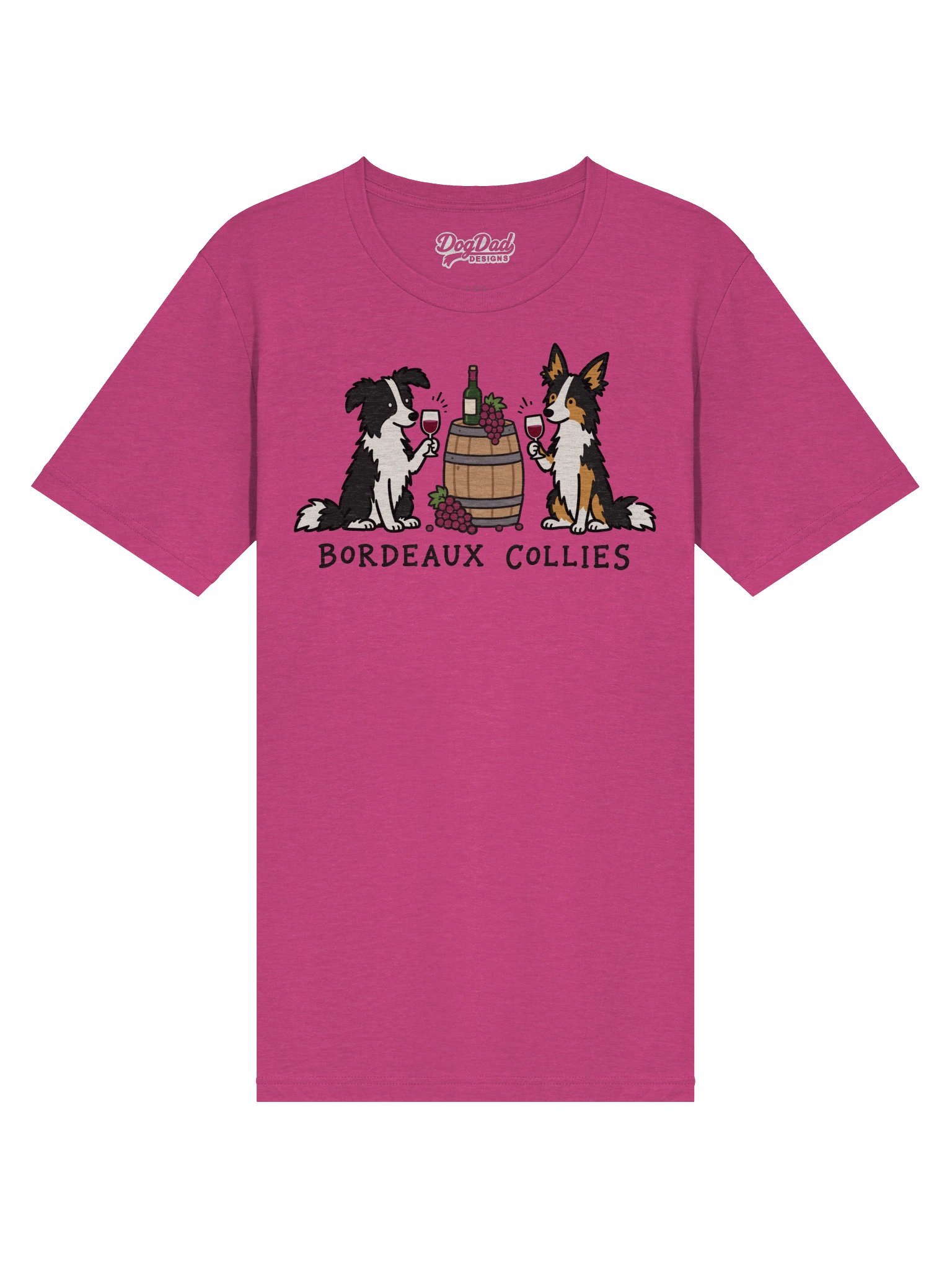 Bordeaux Collies Wine Lovers Dog T-Shirt product image (5)
