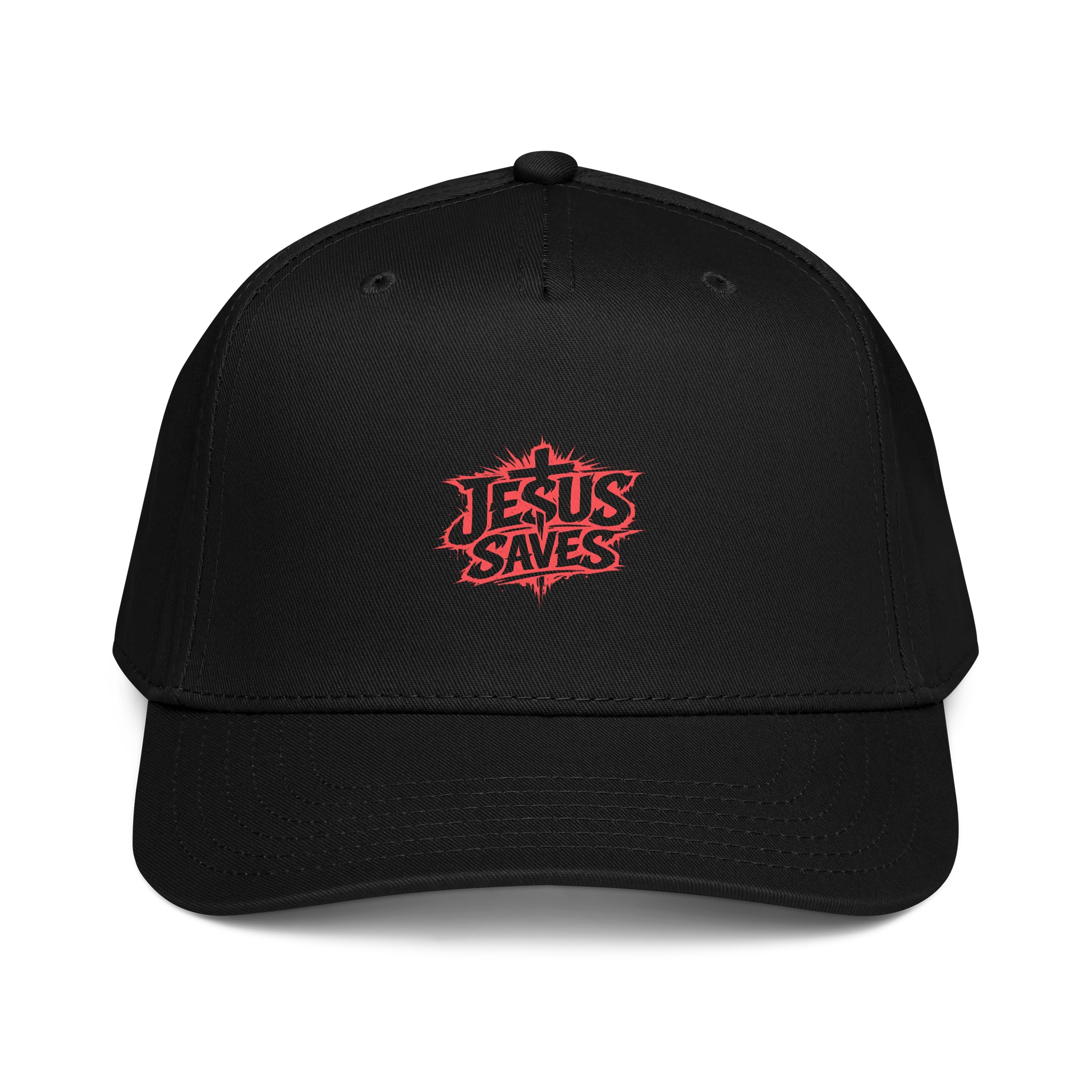 Jesus Saves Baseball Cap (red text) product image (1)