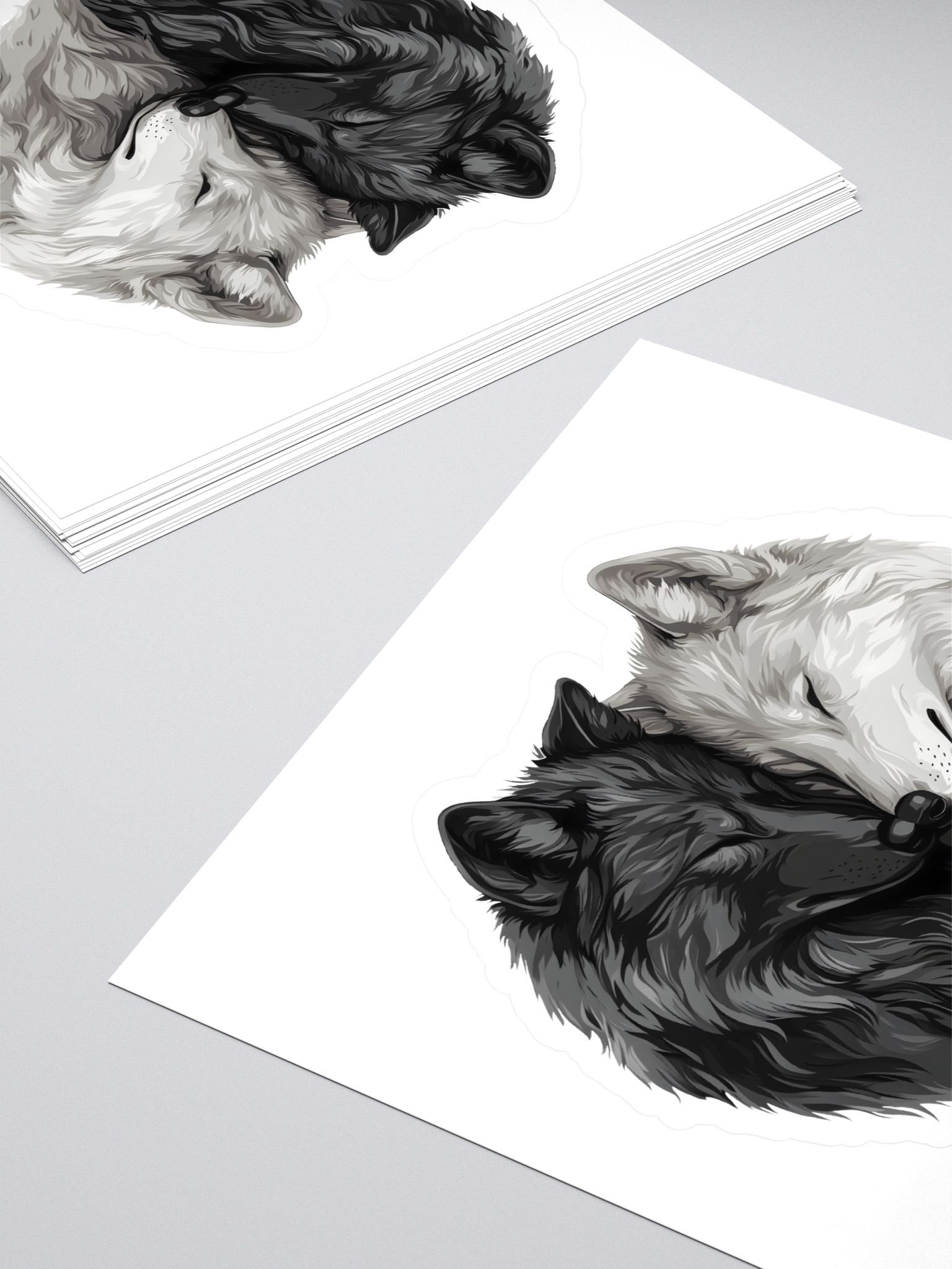 Yin Yang Wolves Sticker Set product image (4)