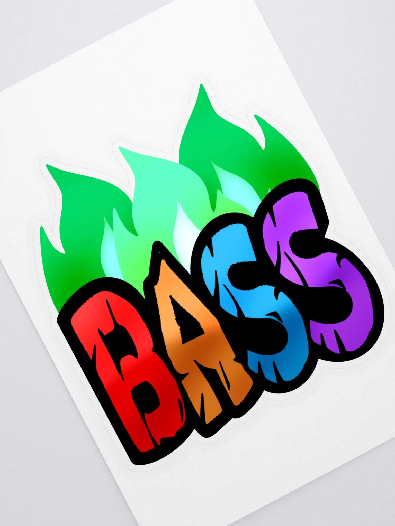 Fire Bass Cut Sticker product image (2)
