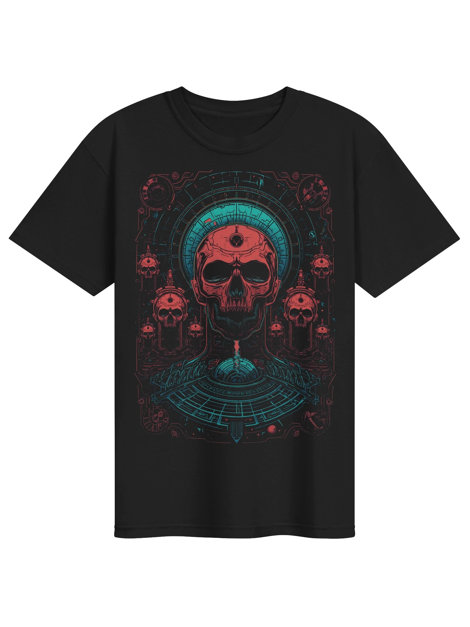 Neon Skull Symmetry Heavyweight T-Shirt product image (1)